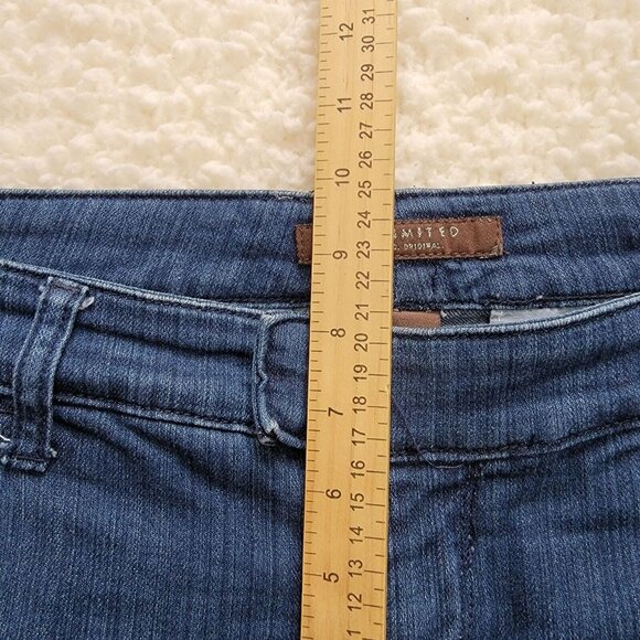 The Limited Jeans Straight Wide Leg Womens Size 8 Blue Dark 34X33 Relaxed Fit - Picture 11 of 11